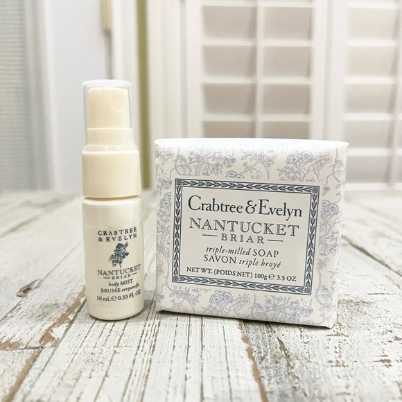 Crabtree & Evelyn Nantucket Briar Body Mist 10mL and Soap 3.5oz Boxed Set NEW - Picture 1 of 7